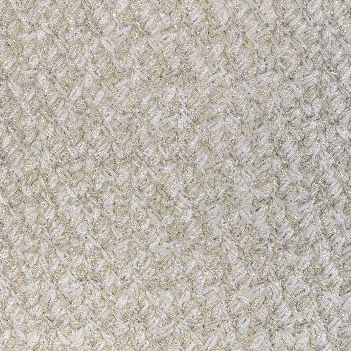 Gilded Lacing fabric in natural silver color - pattern 36314.116.0 - by Kravet Couture in the Modern Luxe III collection