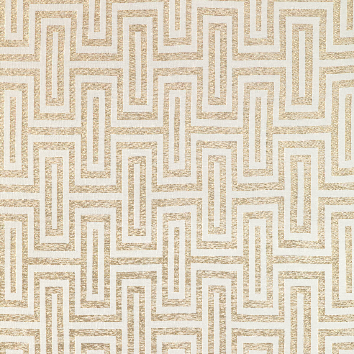 Geo Glam fabric in ivory gold color - pattern 36340.4.0 - by Kravet Couture in the Modern Luxe III collection