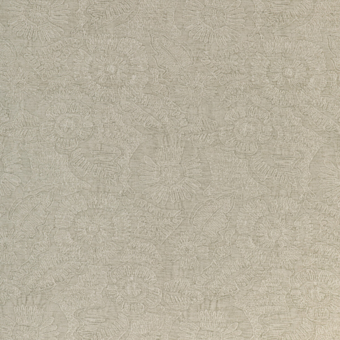 Chenille Bloom fabric in linen color - pattern 36889.16.0 - by Kravet Couture in the Atelier Weaves collection