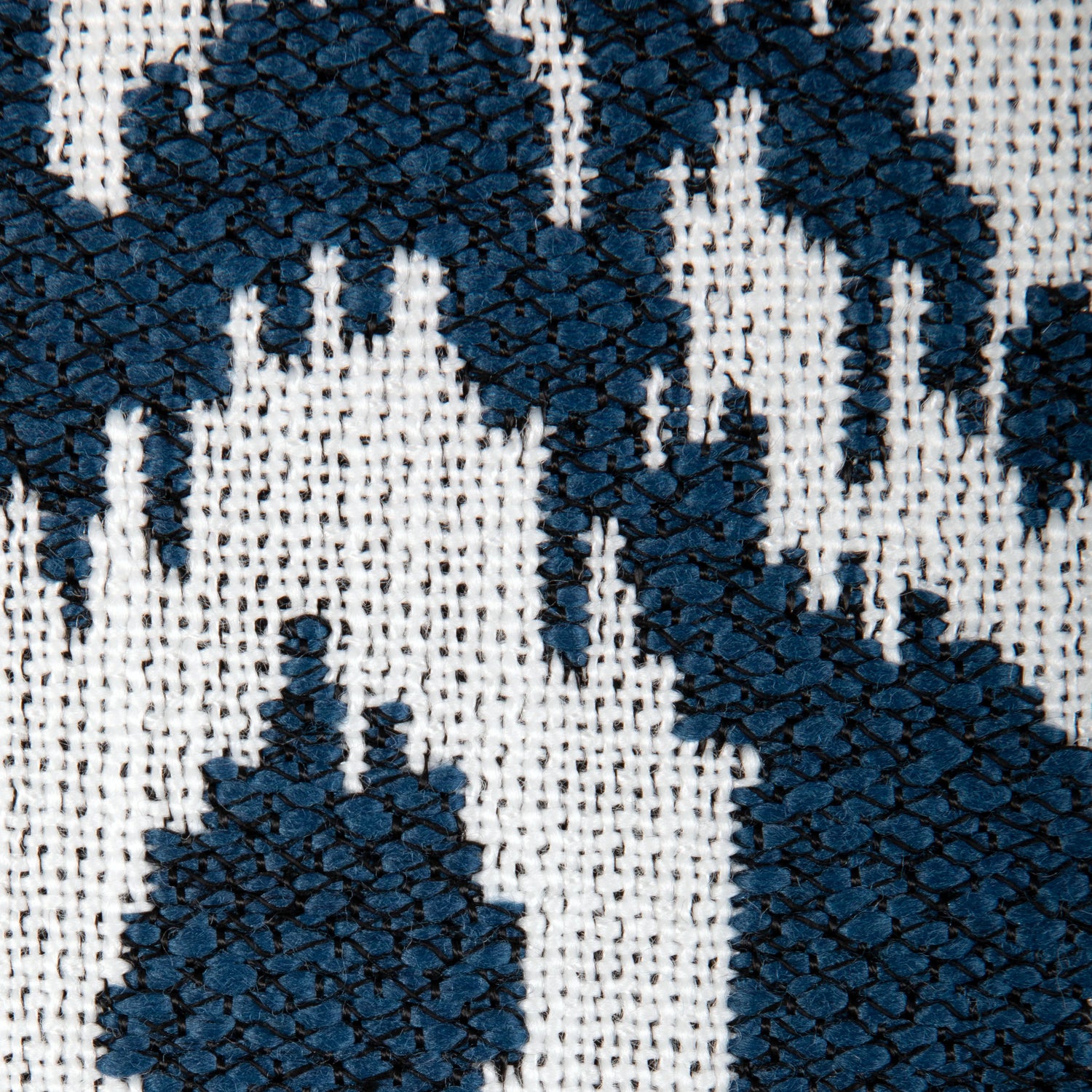 Closeup detail of Milos Damask fabric in marine color - pattern 36921.51.0 - by Kravet Couture in the Riviera collection