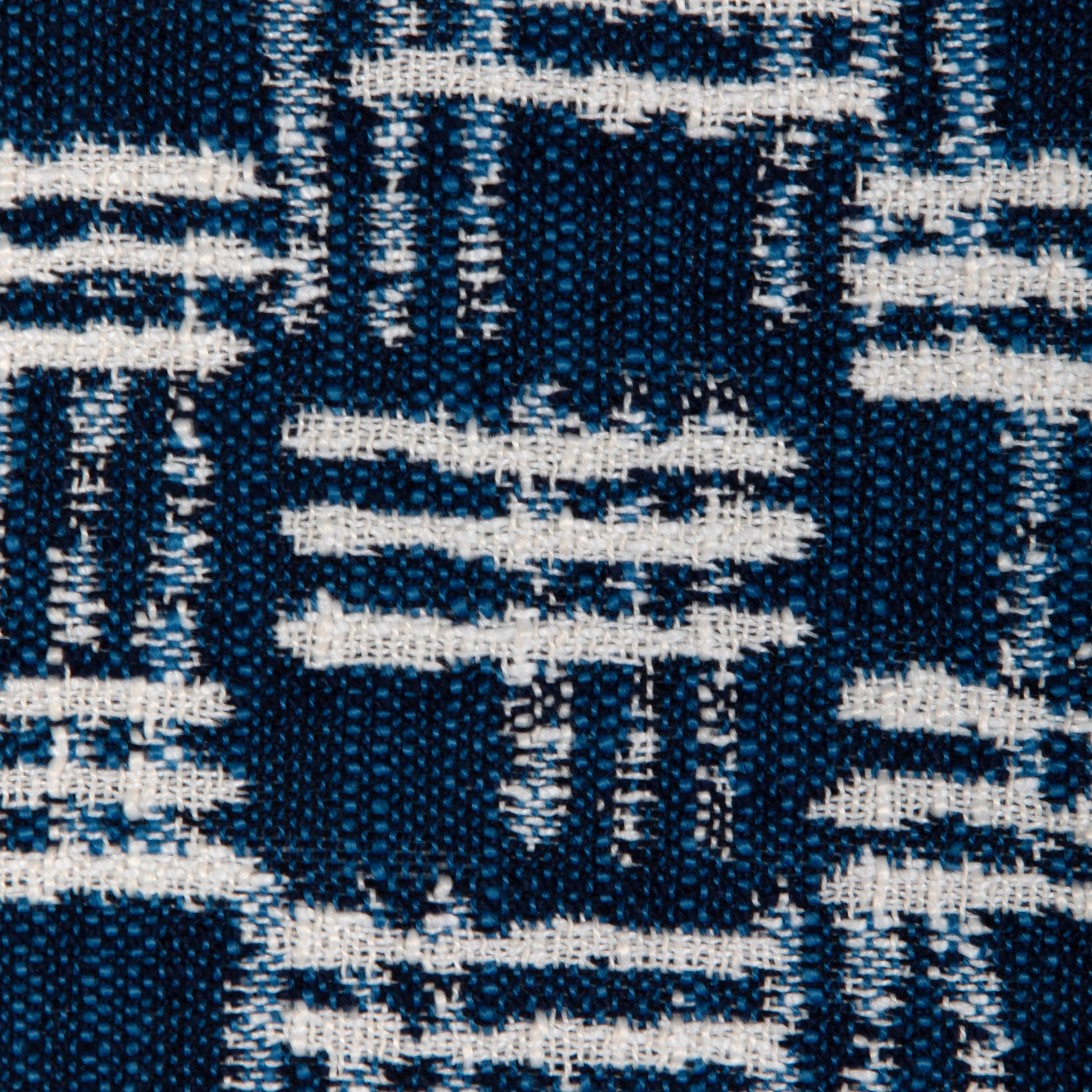 Closeup detail of Cross Waves fabric in marine color - pattern 36928.51.0 - by Kravet Couture in the Riviera collection