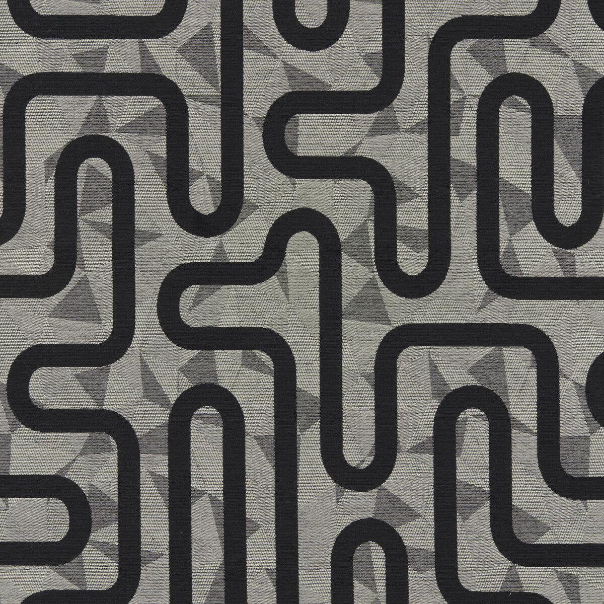 Roundabout fabric in onyx color - pattern number 37367.8.0 - by Kravet Contract in the Montage Weaves collection