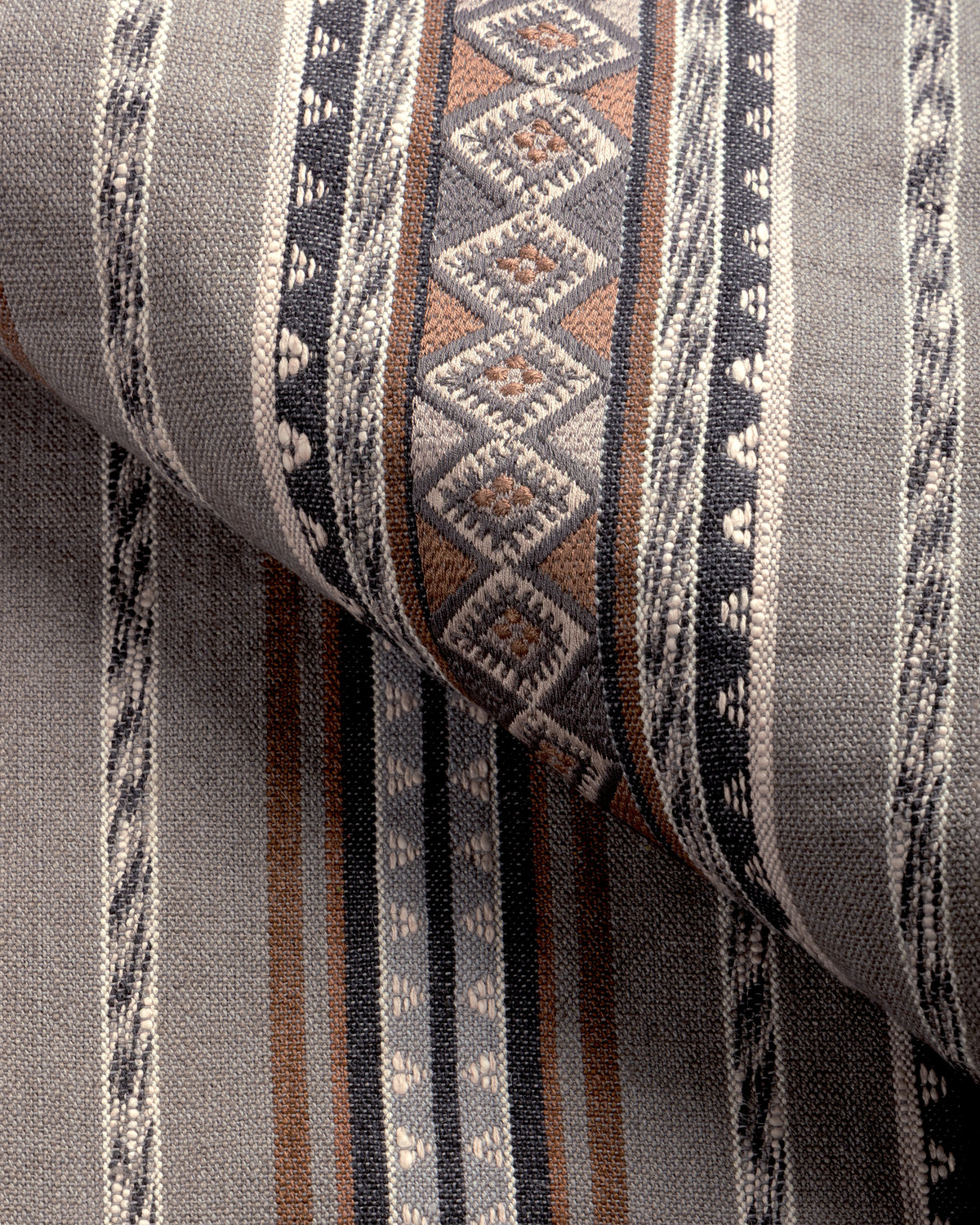 Canyon Road fabric in Charcoal color - pattern number 37525.611.0 - by Kravet Couture in the Museum of New Mexico Folk Art Collection collection