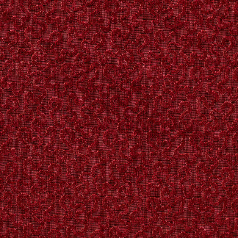 Vermicelli Velvet fabric in grenadine color - pattern number 43271 - by Schumacher in the Chroma collection