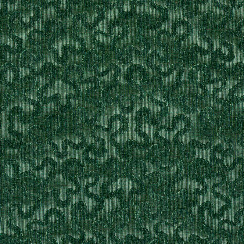 Vermicelli Velvet fabric in emerald color - pattern number 43278 - by Schumacher in the Classic Wovens collection