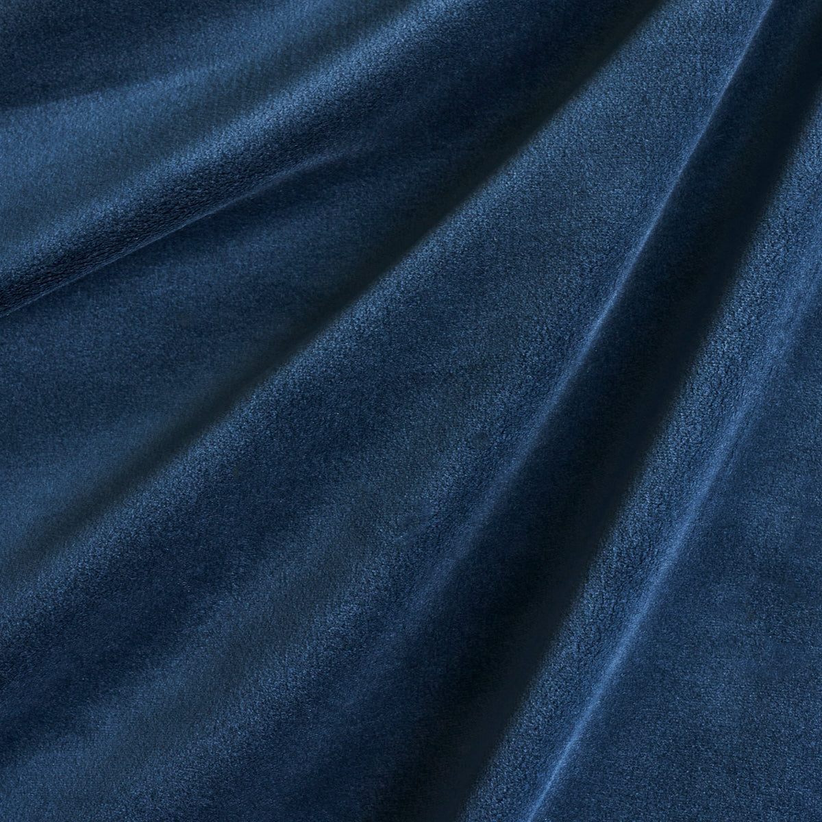 Cotton Club Velvet fabric in midnight blue color - pattern number 43426 - by Schumacher in the Perfect Basics: Velvet collection