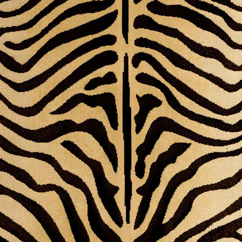 Ze Bre Epingle fabric in brown beige color - pattern number 43490 - by Schumacher in the Animal Prints &amp; Wovens collection
