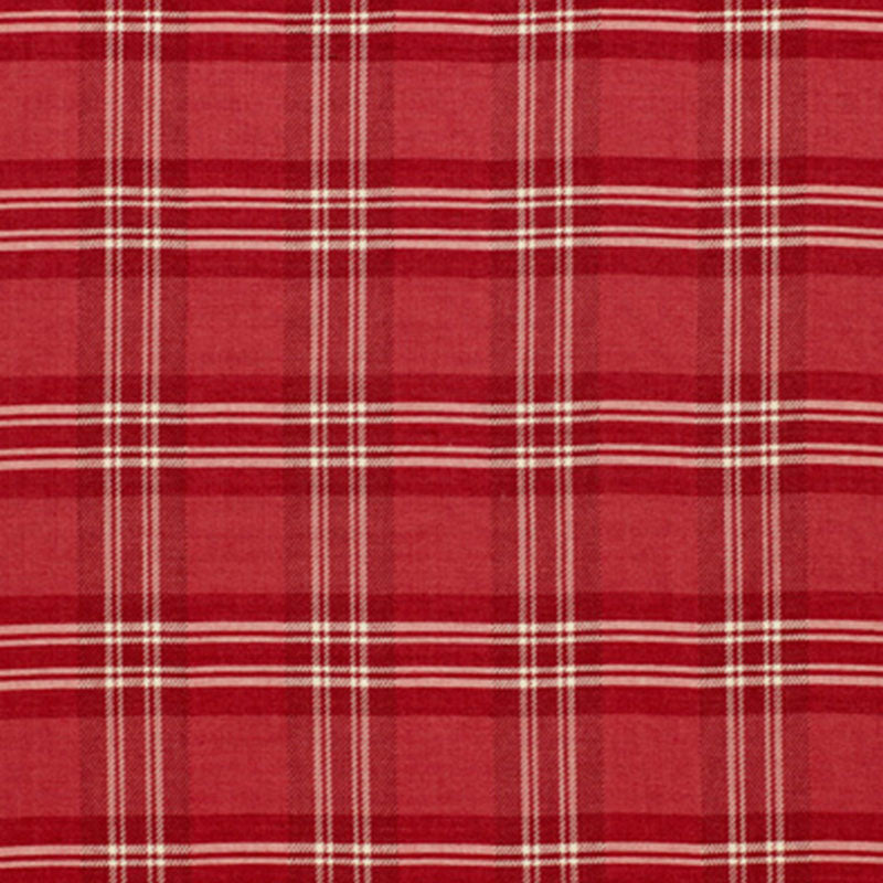 Check Rustique fabric in cranberry color - pattern number 50202 - by Schumacher in the A Country Life collection