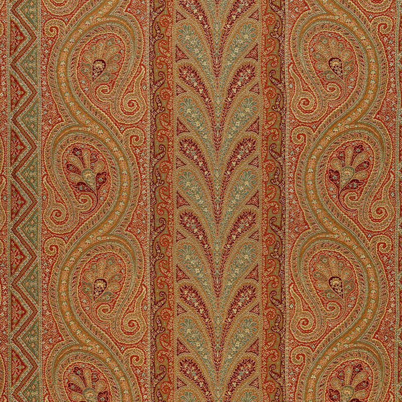 Chatelaine Paisley fabric in tuscan color - pattern number 50773 - by Schumacher in the Chroma collection