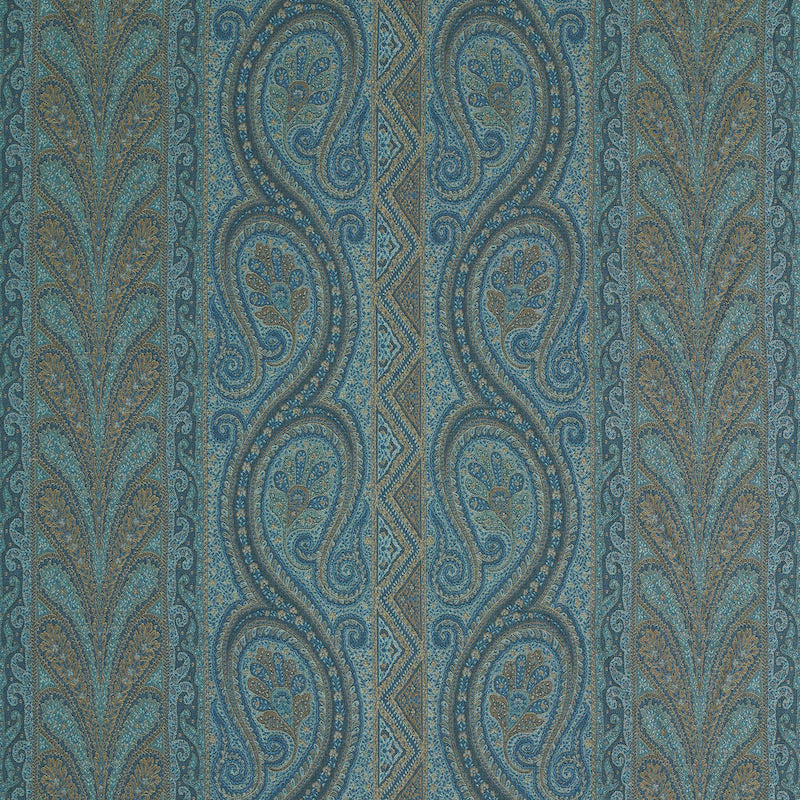 Chatelaine Paisley fabric in blue color - pattern number 50774 - by Schumacher in the Rive Gauche collection