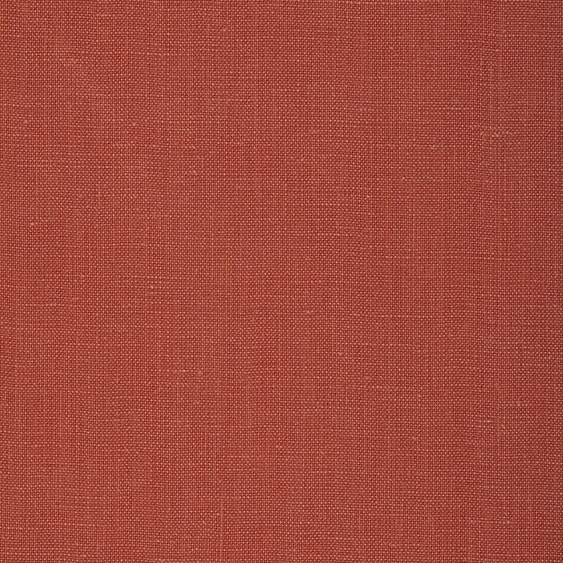 Gweneth Linen fabric in tomato red color - pattern number 50828 - by Schumacher in the Perfect Basics: Linen collection