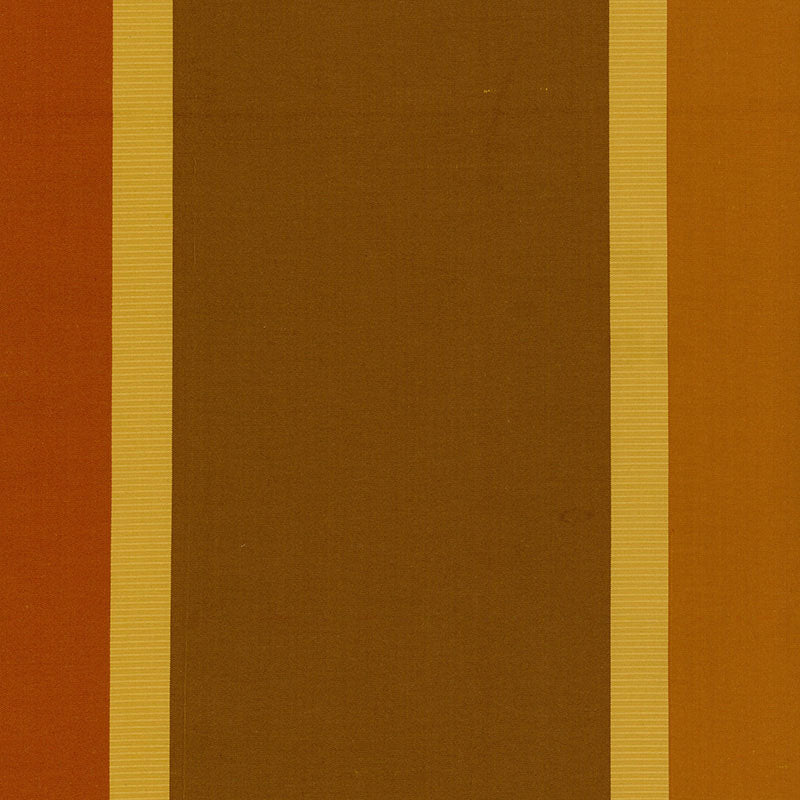 Olivia Silk Stripe fabric in sienna color - pattern number 52702 - by Schumacher in the Perennial Favorites collection