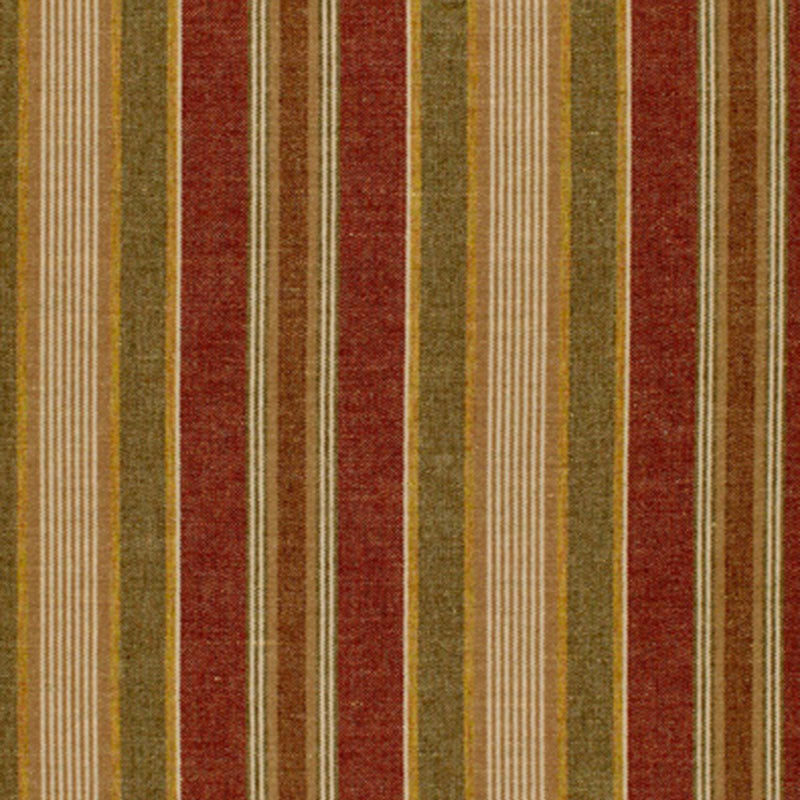 Edgemere Stripe fabric in indian red color - pattern number 54204 - by Schumacher in the Classic Wovens collection