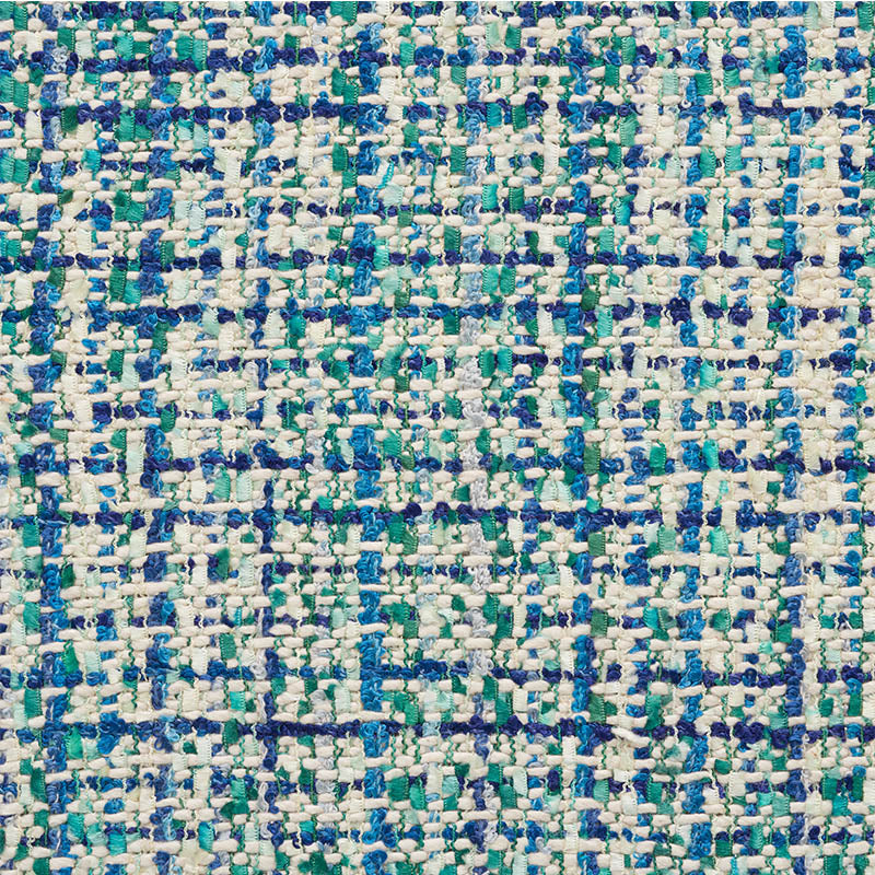 Babes Tweed fabric in peacock color - pattern number 54236 - by Schumacher in the Textures collection