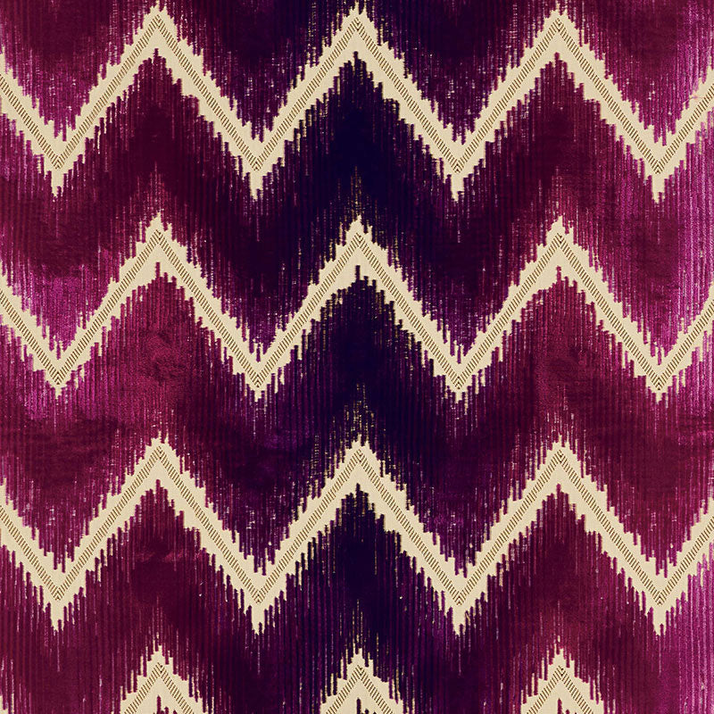 Shock Wave fabric in ruby color - pattern number 54863 - by Schumacher in the 125th Anniversary collection