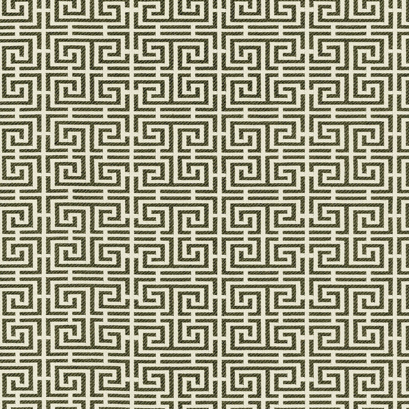 Chinois Fret fabric in noir almond color - pattern number 54950 - by Schumacher in the Chroma collection