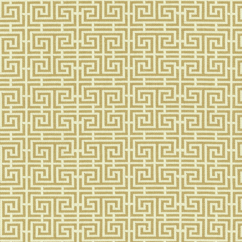 Chinois Fret fabric in camel  cream color - pattern number 54953 - by Schumacher in the Chroma collection