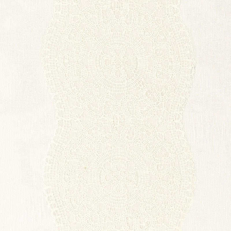 Alecon Embroidered Sheer fabric in ivory color - pattern number 55420 - by Schumacher in the Essentials: Sheers &amp; Casements collection