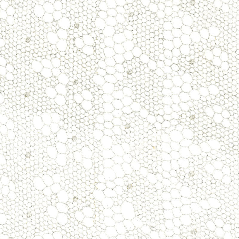 Tracery Lace Sheer fabric in silver color - pattern number 55490 - by Schumacher in the Essentials: Sheers &amp; Casements collection
