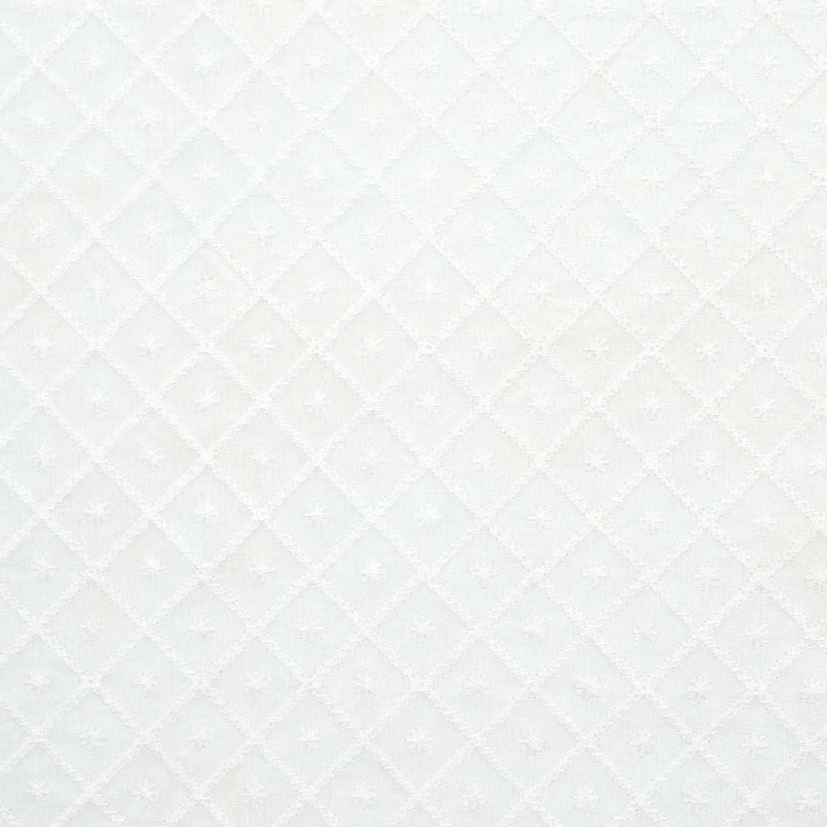 Isabella Sheer Embroidery fabric in ivory color - pattern number 55550 - by Schumacher in the Radiance Sheers &amp; Casements collection