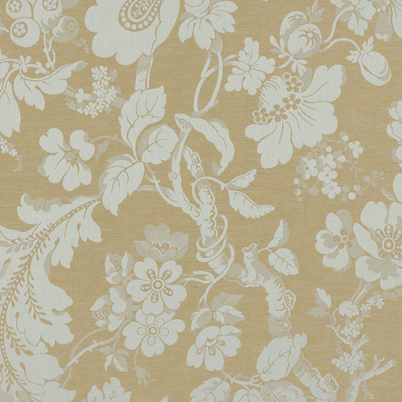 Pont Royal Damask fabric in moonstone color - pattern number 55662 - by Schumacher in the Country Chic collection