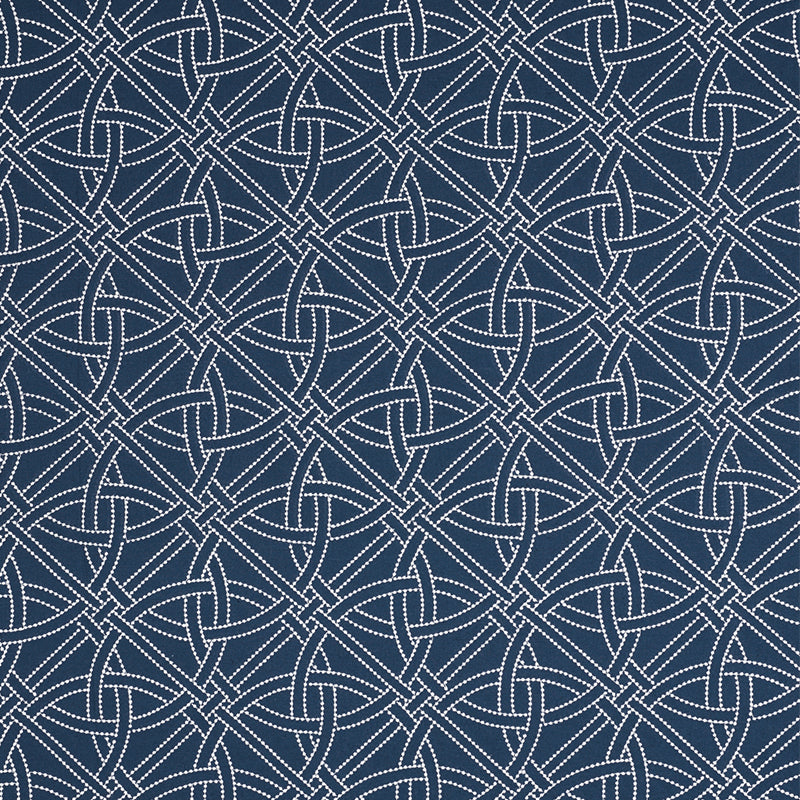 Durance Embroidery fabric in navy color - pattern number 55696 - by Schumacher in the Club Cavalier collection