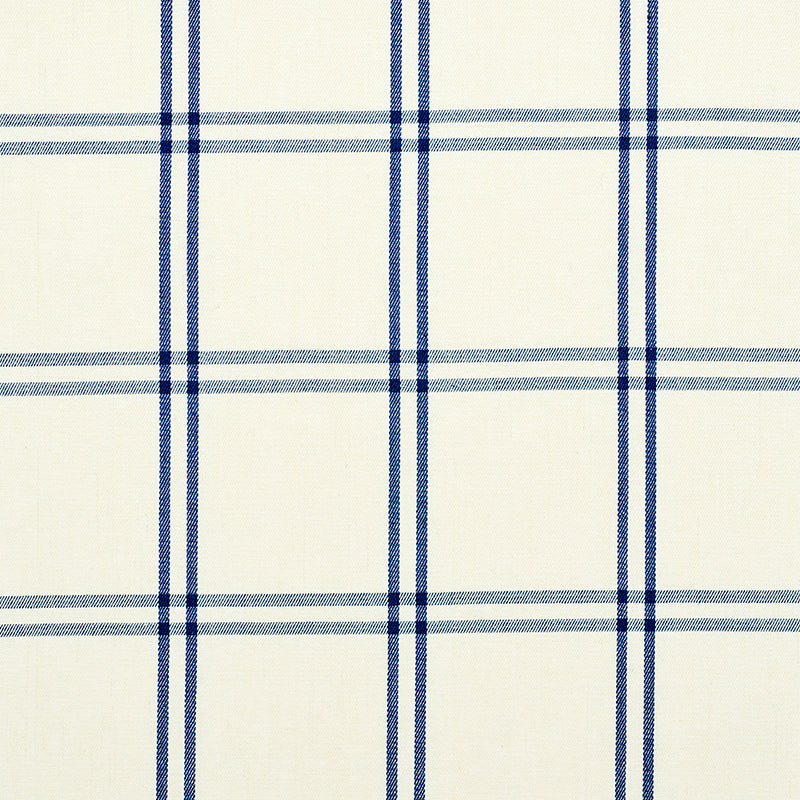 Luberon Plaid fabric in blue color - pattern number 55716 - by Schumacher in the New Traditional collection