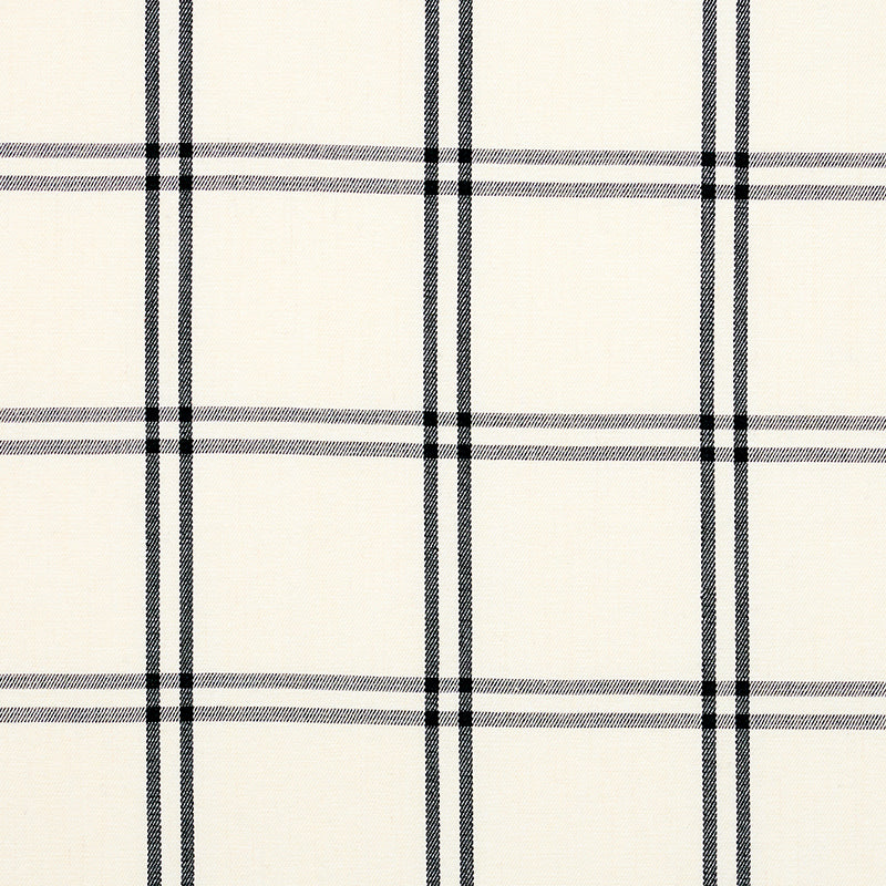 Luberon Plaid fabric in black color - pattern number 55718 - by Schumacher in the New Traditional collection