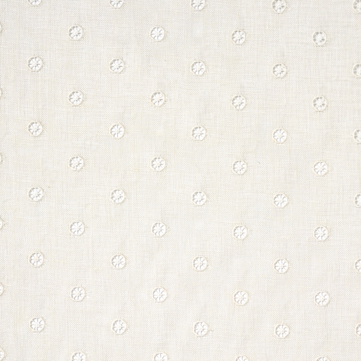Olivia Sheer Embroidery fabric in eggshell color - pattern number 55850 - by Schumacher in the Essentials: Sheers &amp; Casements collection
