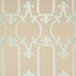 Ornamental Silk fabric in silvered aqua color - pattern number 55860 - by Schumacher in the Modern Glamour collection