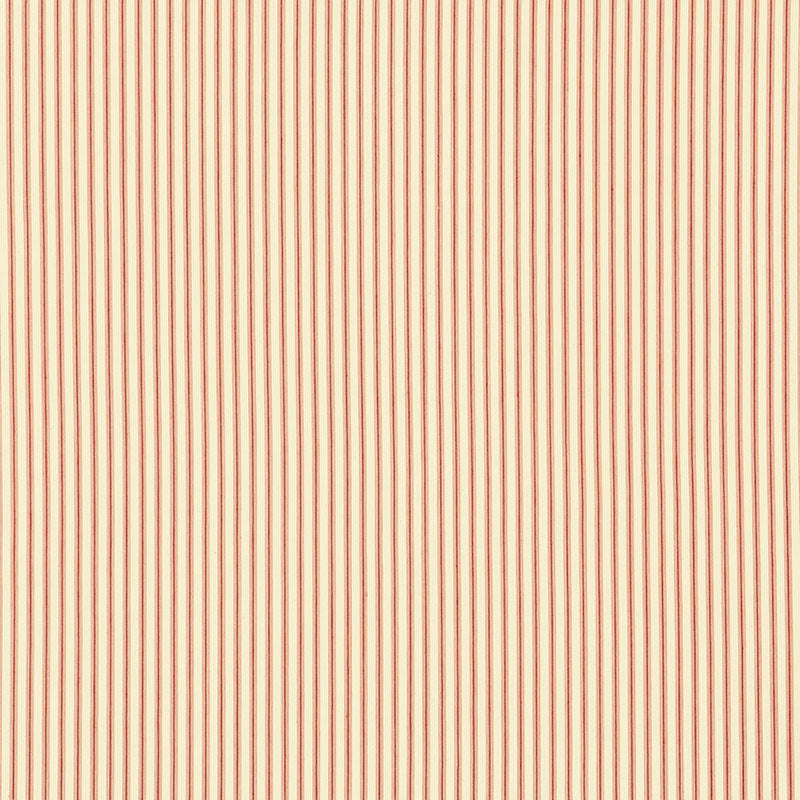 Wellfleet Ticking Stripe fabric in regatta red color - pattern number 60071 - by Schumacher in the Sea Island Stripe collection