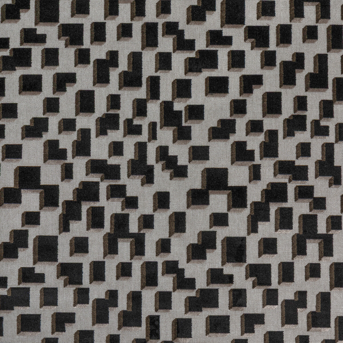 Cubical fabric in black color - pattern number 6025106.8.0 - by Donghia in the Mod Muse collection