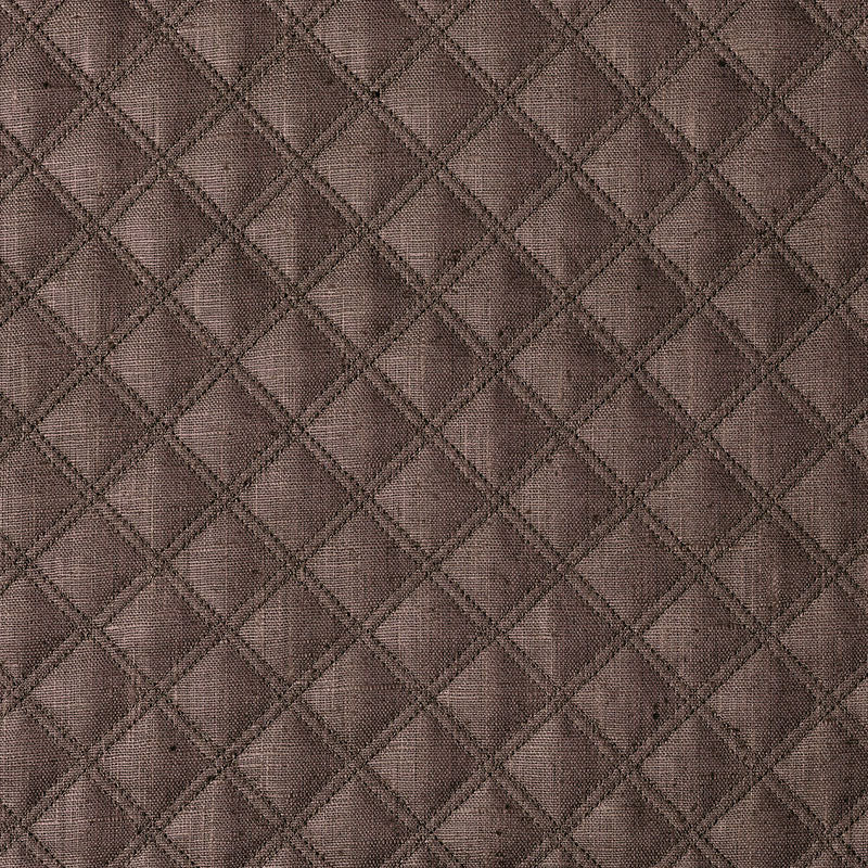 Thayer Matelasse Linen fabric in espresso color - pattern number 62154 - by Schumacher in the Chroma collection