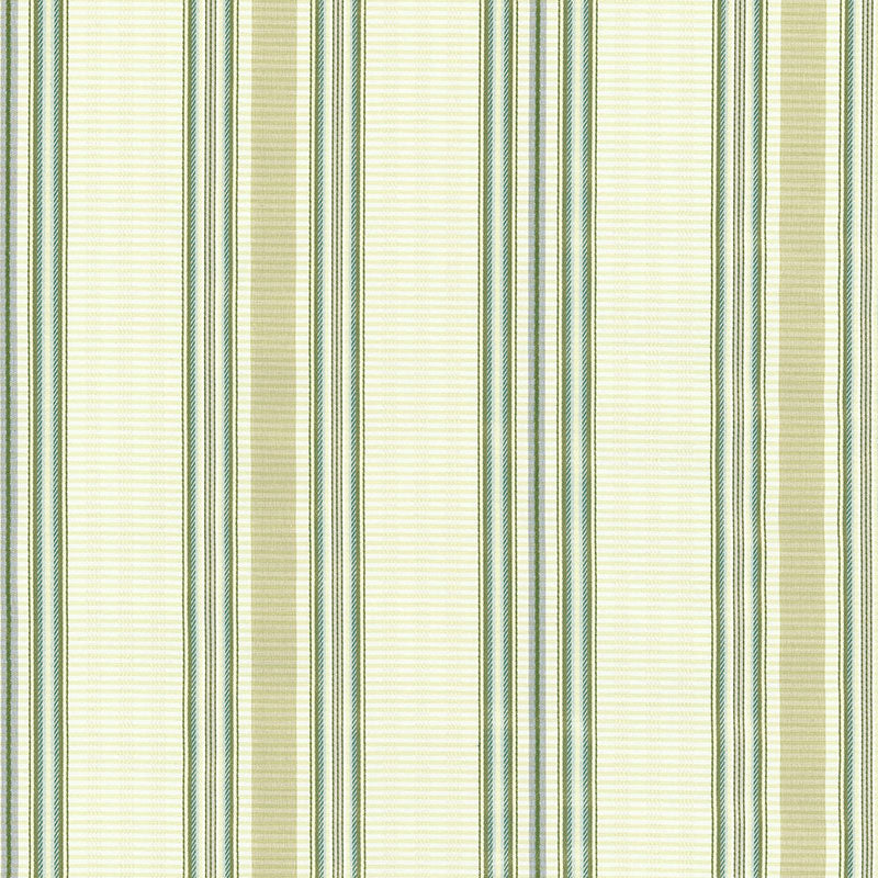 Biella Silk Stripe fabric in aqua color - pattern number 62180 - by Schumacher in the Chroma collection
