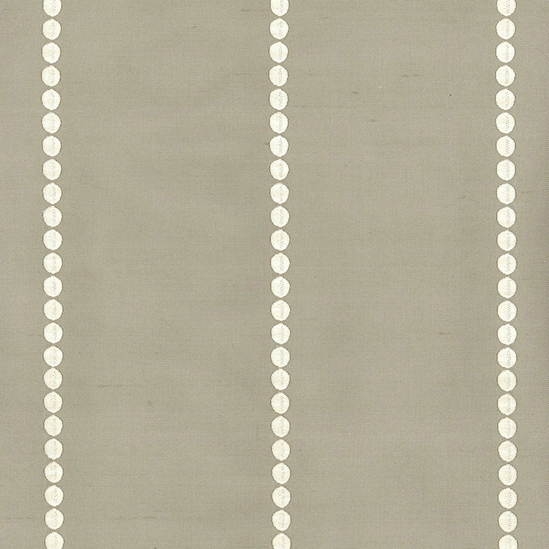 Gabrielle Embroidery fabric in dove color - pattern number 62201 - by Schumacher in the Matthew Patrick Smyth collection