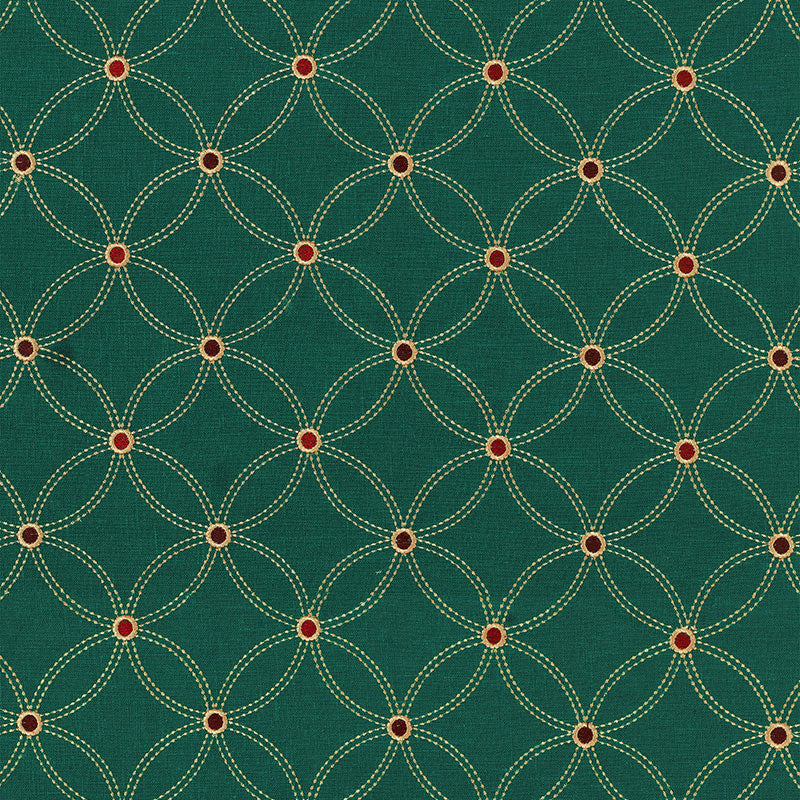 Nexus Embroidery fabric in smoky teal color - pattern number 62252 - by Schumacher in the Modern Wovens collection