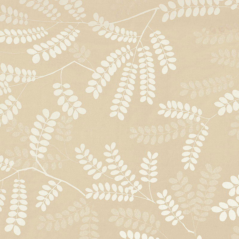 Locust Leaves fabric in sand color - pattern number 62441 - by Schumacher in the By Nature collection
