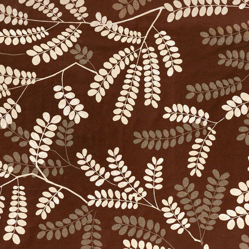 Locust Leaves fabric in bark color - pattern number 62442 - by Schumacher in the By Nature collection