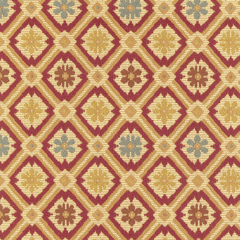 Savonnerie Tapestry fabric in garnet color - pattern number 62491 - by Schumacher in the Classic Wovens II collection