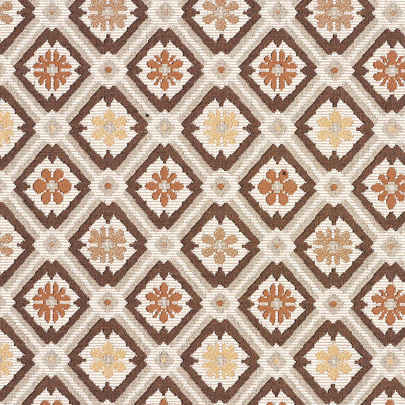 Savonnerie Tapestry fabric in brown color - pattern number 62494 - by Schumacher in the Classic Wovens collection