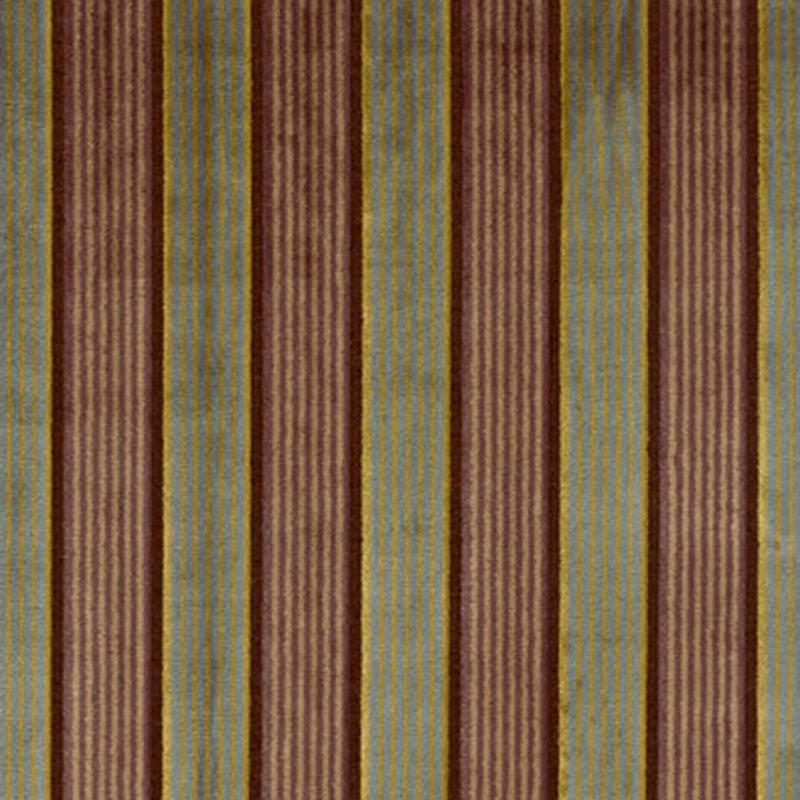 Lynton Velvet Stripe fabric in black plum color - pattern number 62702 - by Schumacher in the Chroma collection