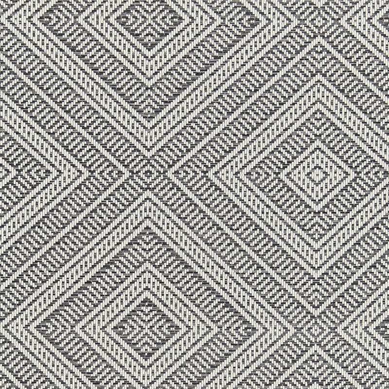 Tortola Indoor Outdoor fabric in oxford grey color - pattern number 62844 - by Schumacher in the Cote D&