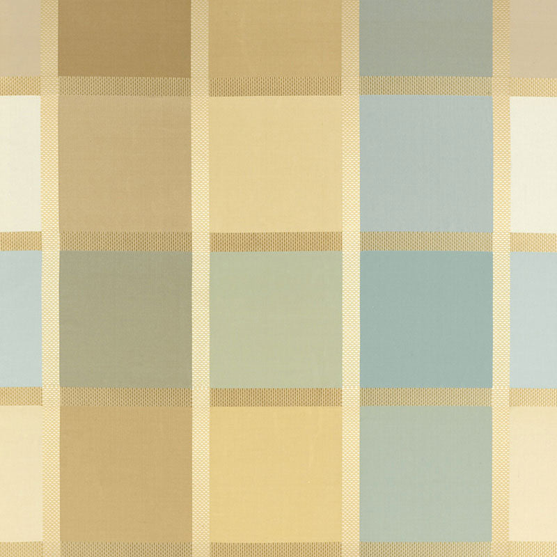 Navsari Silk Plaid fabric in opal color - pattern number 62850 - by Schumacher in the Calypso collection