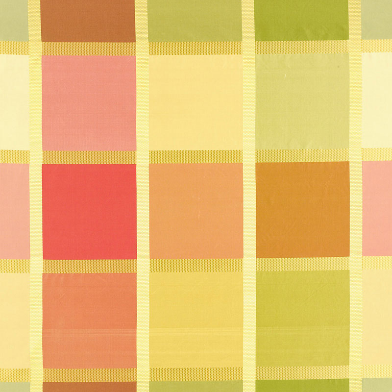 Navsari Silk Plaid fabric in azalea color - pattern number 62853 - by Schumacher in the Calypso collection