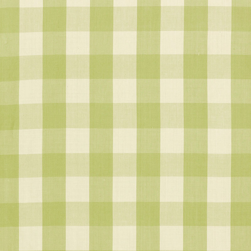 Camden Cotton Check fabric in sage color - pattern number 63036 - by Schumacher in the Revisit Of Popular Patterns collection