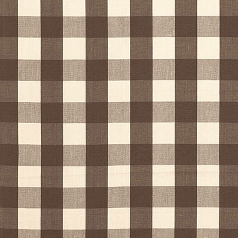 Camden Cotton Check fabric in java color - pattern number 63041 - by Schumacher in the Revisit Of Popular Patterns collection
