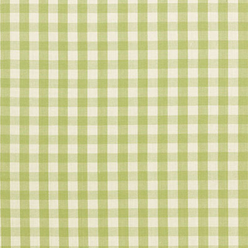 Elton Cotton Check fabric in sage color - pattern number 63056 - by Schumacher in the Revisit Of Popular Patterns collection