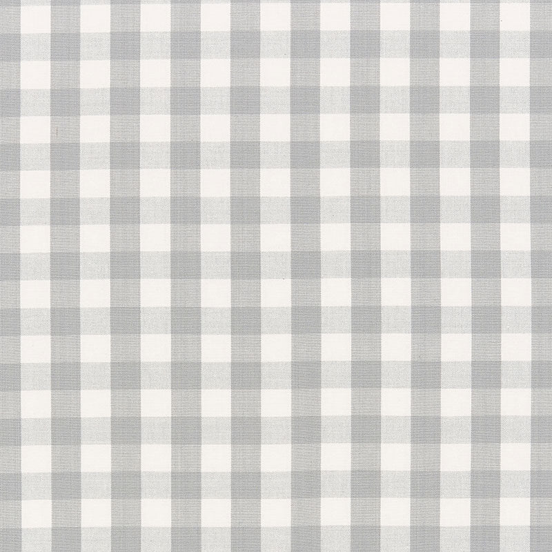 Elton Cotton Check fabric in grey color - pattern number 63065 - by Schumacher in the French Revolution collection