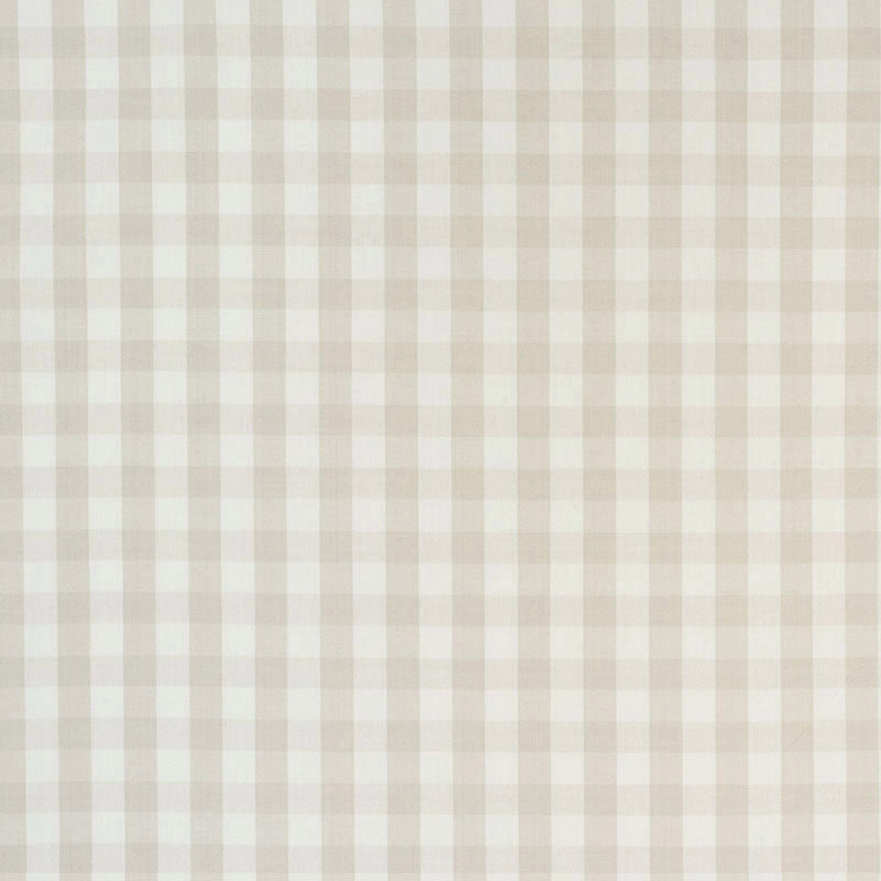 Elton Cotton Check fabric in natural color - pattern number 63068 - by Schumacher in the Revisit Of Popular Patterns collection