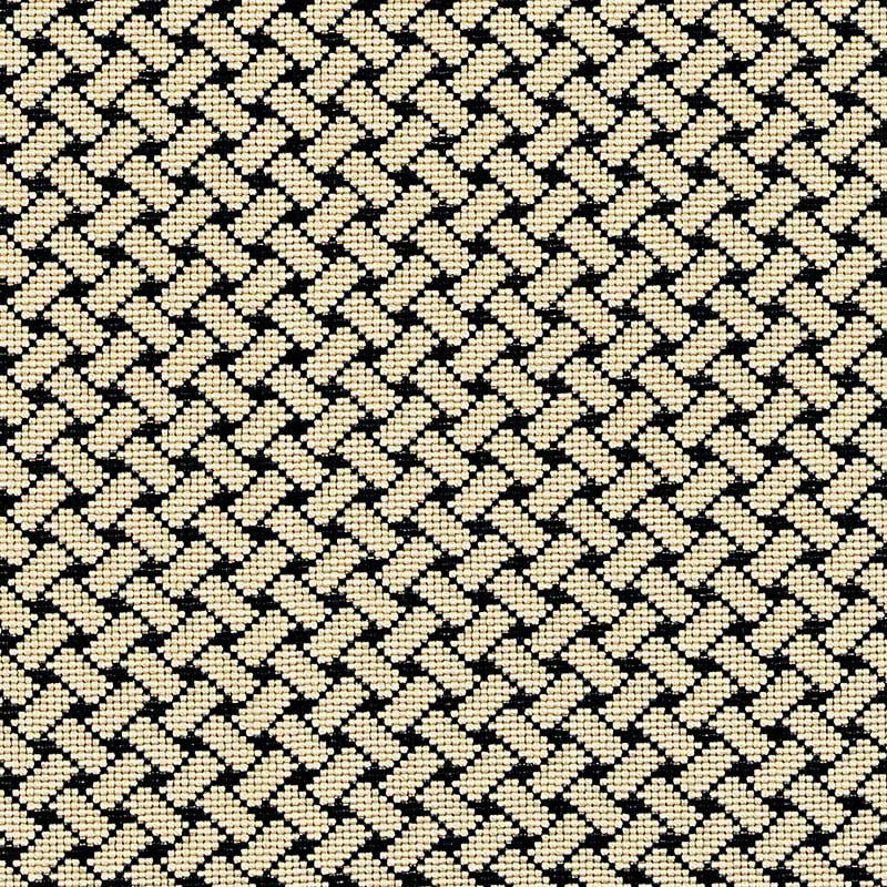 Bristol Weave Epingle fabric in noir color - pattern number 63397 - by Schumacher in the Essentials: Small-Scale Upholstery I collection